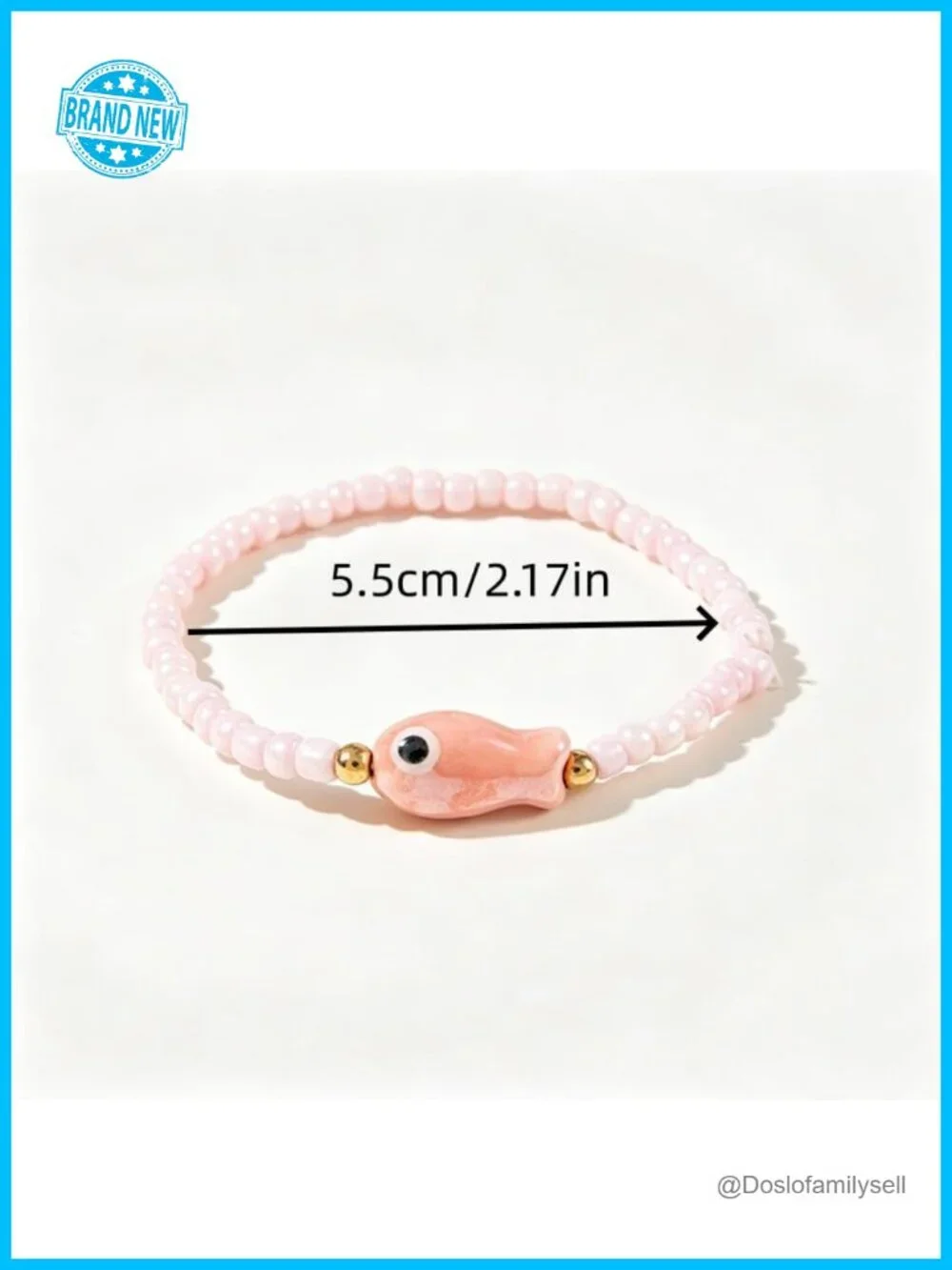 8PCS Fish Beaded Stretch Bracelets Set Boho Ocean Coastal Stackable Jewelry